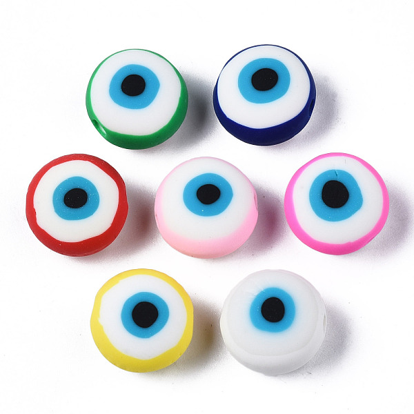 PandaHall Handmade Polymer Clay Beads, for DIY Jewelry Crafts Supplies, Flat Round, Mixed Color, 12x8~8.5mm, Hole: 1.6~2mm Polymer Clay Flat..., Multicolor
PandaHall Handmade Polymer Clay Beads, for DIY Jewelry Crafts Supplies, Flat Round, Mixed Color, 12x8~8.5mm, Hole: 1.6~2mm Polymer Clay Flat..., Multicolor
