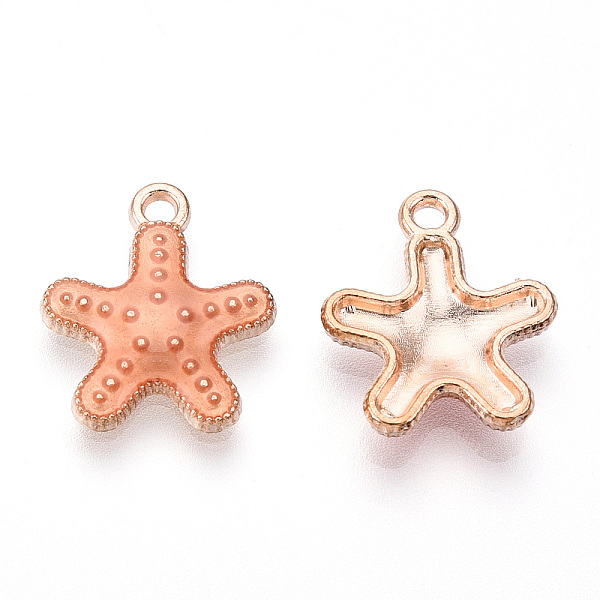 PandaHall Alloy Enamel Pendants, Light Gold, Starfish/Sea Stars, Saddle Brown, 16x14x3mm, Hole: 1.5mm Alloy+Enamel Starfish
PandaHall Alloy Enamel Pendants, Light Gold, Starfish/Sea Stars, Saddle Brown, 16x14x3mm, Hole: 1.5mm Alloy+Enamel Starfish