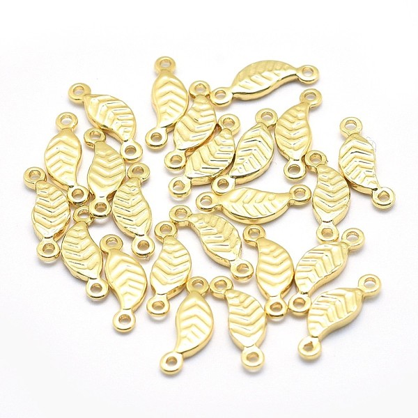PandaHall Brass Links Connectors, Cadmium Free & Nickel Free & Lead Free, Leaf, Real 18K Gold Plated, 11x4x1.5mm, Hole: 1mm Brass Leaf
PandaHall Brass Links Connectors, Cadmium Free & Nickel Free & Lead Free, Leaf, Real 18K Gold Plated, 11x4x1.5mm, Hole: 1mm Brass Leaf