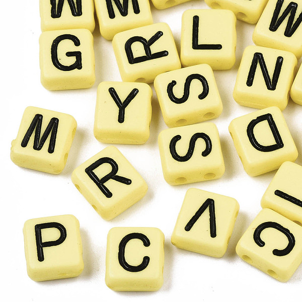 PandaHall Opaque Acrylic Multi-Strand Links, for Tile Elastic Bracelets Making, Rectangle with Black Letter, Mixed Letters, Champagne Yellow...
PandaHall Opaque Acrylic Multi-Strand Links, for Tile Elastic Bracelets Making, Rectangle with Black Letter, Mixed Letters, Champagne Yellow...