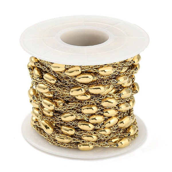 PandaHall Ion Plating(IP) 304 Stainless Steel Oval Link Chains, Soldered, with Spool, Golden, Beads: 7x4mm, about 32.81 Feet(10m)/Roll 304...
PandaHall Ion Plating(IP) 304 Stainless Steel Oval Link Chains, Soldered, with Spool, Golden, Beads: 7x4mm, about 32.81 Feet(10m)/Roll 304...