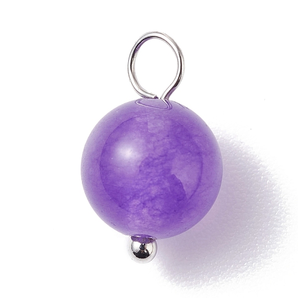 PandaHall Natural White Jade Charms, with Platinum Tone Brass Loops, Round, Dyed, Platinum, 13.5x8mm, Hole: 2.7mm White Jade Round
PandaHall Natural White Jade Charms, with Platinum Tone Brass Loops, Round, Dyed, Platinum, 13.5x8mm, Hole: 2.7mm White Jade Round
