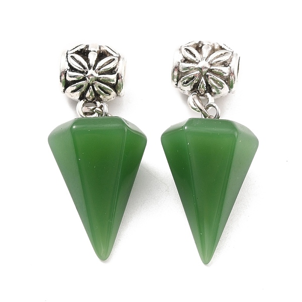 PandaHall Natural Green Aventurine European Dangle Charms, Large Hole Charms, with Alloy Findings, Cone, 38mm, Hole: 5mm, Cone...
PandaHall Natural Green Aventurine European Dangle Charms, Large Hole Charms, with Alloy Findings, Cone, 38mm, Hole: 5mm, Cone...