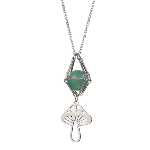 PandaHall Natural Green Aventurine Interchangeable Holder Pendant Necklace for Women, with Mushroom Pendants, 17.64 inch(44.8cm) Green...
PandaHall Natural Green Aventurine Interchangeable Holder Pendant Necklace for Women, with Mushroom Pendants, 17.64 inch(44.8cm) Green...