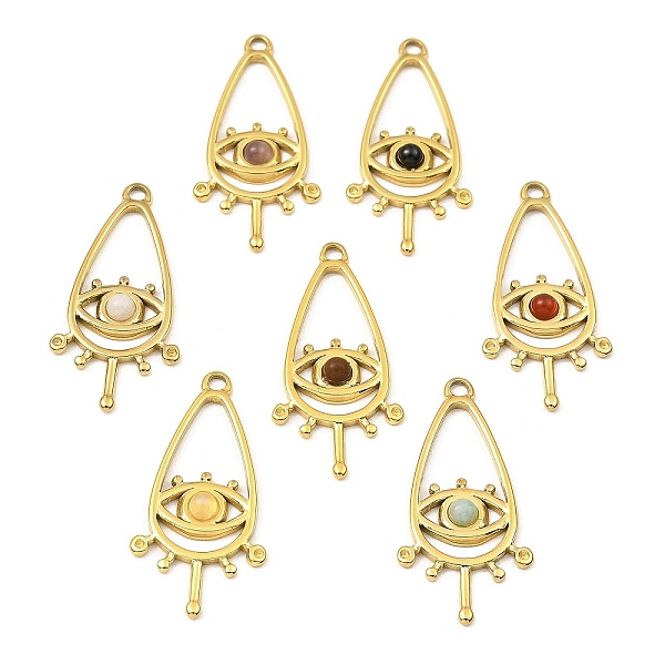 PandaHall Natural Mixed Gemstone Teardrop Pendants, Ion Plating(IP) 316 Stainless Steel Melting Eye Charms, Real 24K Gold Plated...
PandaHall Natural Mixed Gemstone Teardrop Pendants, Ion Plating(IP) 316 Stainless Steel Melting Eye Charms, Real 24K Gold Plated...