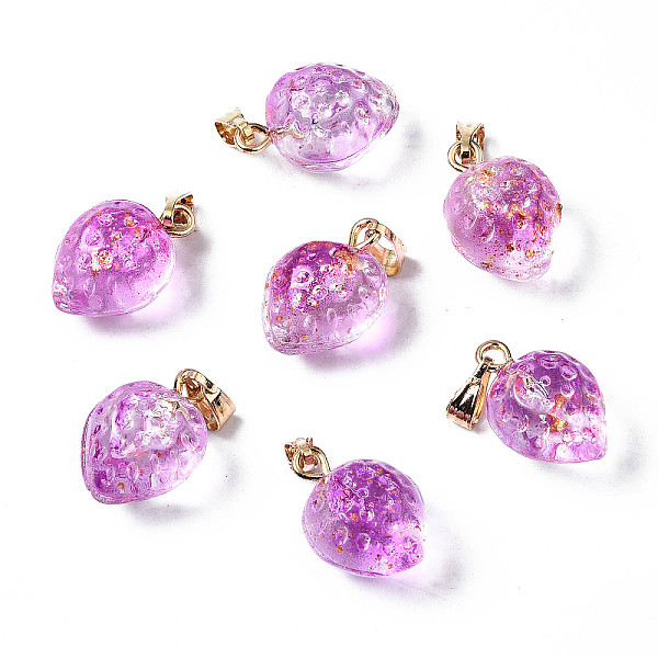 PandaHall Two Tone Transparent Spray Painted Glass Pendants, with Golden Plated Iron Bails and Gold Foil, Strawberry, Medium Orchid...
PandaHall Two Tone Transparent Spray Painted Glass Pendants, with Golden Plated Iron Bails and Gold Foil, Strawberry, Medium Orchid...