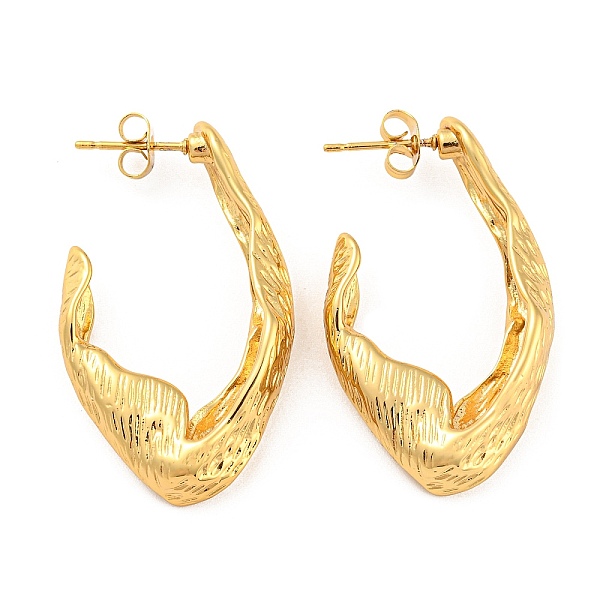 PandaHall 304 Stainless Steel Stud Earrings, Textured Oval Half Hoop Earrings for Women, Golden, 39x22mm 304 Stainless Steel Oval
PandaHall 304 Stainless Steel Stud Earrings, Textured Oval Half Hoop Earrings for Women, Golden, 39x22mm 304 Stainless Steel Oval