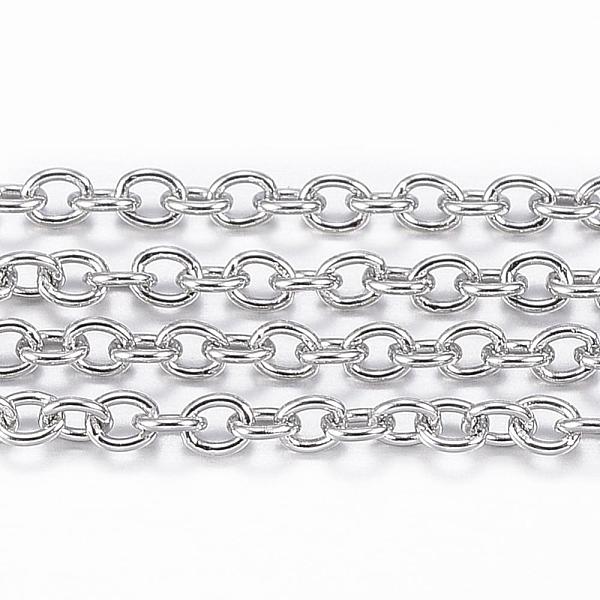 PandaHall 304 Stainless Steel Cable Chains, Soldered, with Spool, Oval, Stainless Steel Color, 2x1.5x0.4mm, about 65.61 Feet(20m)/roll 304...
PandaHall 304 Stainless Steel Cable Chains, Soldered, with Spool, Oval, Stainless Steel Color, 2x1.5x0.4mm, about 65.61 Feet(20m)/roll 304...