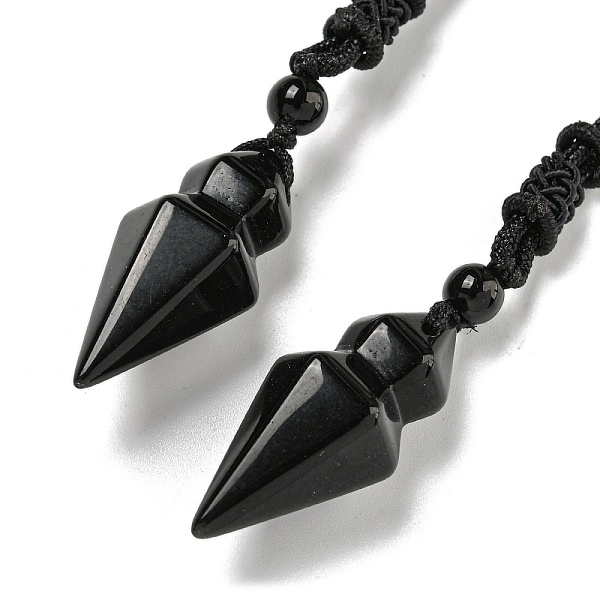 PandaHall Natural Obsidian Conical Pendulum Pendant Necklace with Nylon Cord for Women, 27.56 inch(70cm) Obsidian Others
PandaHall Natural Obsidian Conical Pendulum Pendant Necklace with Nylon Cord for Women, 27.56 inch(70cm) Obsidian Others