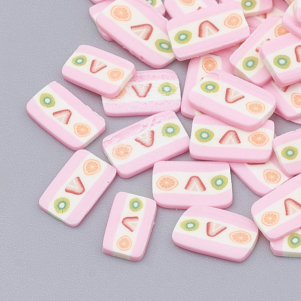 PandaHall Handmade Polymer Clay Nail Art Decoration, Fashion Nail Care, No Hole, Food, Cake, Pink, 4~9x3~7x0.1~3mm Polymer Clay Food Pink
PandaHall Handmade Polymer Clay Nail Art Decoration, Fashion Nail Care, No Hole, Food, Cake, Pink, 4~9x3~7x0.1~3mm Polymer Clay Food Pink