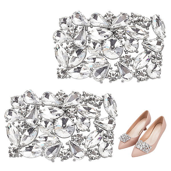 PandaHall ANATTASOUL 1 Pair Alloy & Rhinestone Shoe Decorations, Detachable Shoe Buckle Clips, Platinum, Rectangle, 43x66x12.5mm..., Clear
PandaHall ANATTASOUL 1 Pair Alloy & Rhinestone Shoe Decorations, Detachable Shoe Buckle Clips, Platinum, Rectangle, 43x66x12.5mm..., Clear