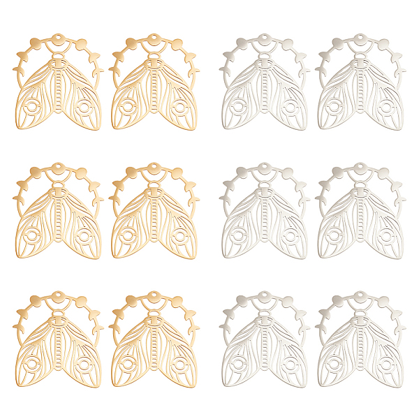 PandaHall DICOSMETIC 12Pcs 2 Colors 201 Stainless Steel Pendants, Cicada with Moon Phase, Real Gold Plated & Stainless Steel Color...
PandaHall DICOSMETIC 12Pcs 2 Colors 201 Stainless Steel Pendants, Cicada with Moon Phase, Real Gold Plated & Stainless Steel Color...