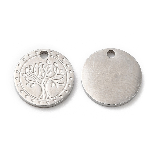 PandaHall 316L Surgical Stainless Steel Charms, Flat Round with Tree Charm, Textured, Stainless Steel Color, 12x1.5mm, Hole: 1.5mm 316L...
PandaHall 316L Surgical Stainless Steel Charms, Flat Round with Tree Charm, Textured, Stainless Steel Color, 12x1.5mm, Hole: 1.5mm 316L...