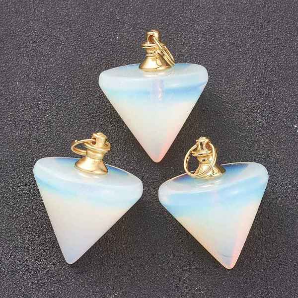 PandaHall Opalite Pendants with Golden Brass Findings, Circular Cone, 32~34.5x27.5~28mm, Hole: 8.2mm Opalite Cone
PandaHall Opalite Pendants with Golden Brass Findings, Circular Cone, 32~34.5x27.5~28mm, Hole: 8.2mm Opalite Cone