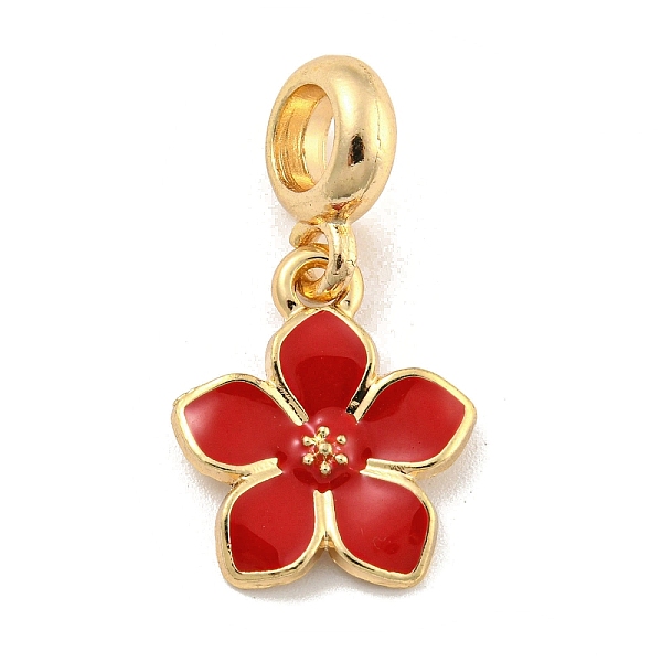 PandaHall Rack Plating Alloy Enamel Flower European Dangle Charms, Large Hole Pendants, Golden, Red, 28mm, Hole: 4.6mm, Flower: 17.5x15x2mm...
PandaHall Rack Plating Alloy Enamel Flower European Dangle Charms, Large Hole Pendants, Golden, Red, 28mm, Hole: 4.6mm, Flower: 17.5x15x2mm...