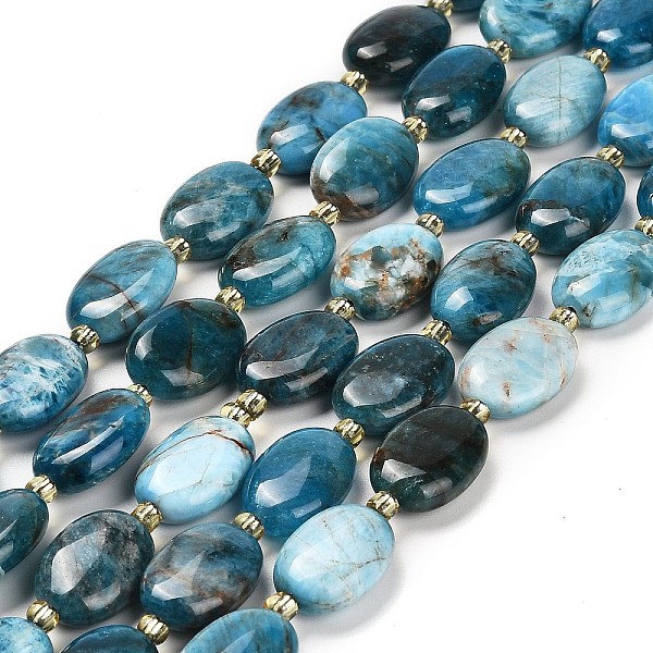 PandaHall Natural Apatite Beads Strands, with Seed Beads, Oval, 13.5~14.5x10~10.5x4.5~5mm, Hole: 1mm, about 24pcs/strand, 15.24''(38.7cm)...
PandaHall Natural Apatite Beads Strands, with Seed Beads, Oval, 13.5~14.5x10~10.5x4.5~5mm, Hole: 1mm, about 24pcs/strand, 15.24''(38.7cm)...