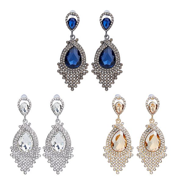 PandaHall FIBLOOM 3 Pairs 3 Colors Glass Teardrop Dangle Stud Earrings, Alloy Long Drop Earrings for Women, Mixed Color, 65x25.5mm, 1...
PandaHall FIBLOOM 3 Pairs 3 Colors Glass Teardrop Dangle Stud Earrings, Alloy Long Drop Earrings for Women, Mixed Color, 65x25.5mm, 1...