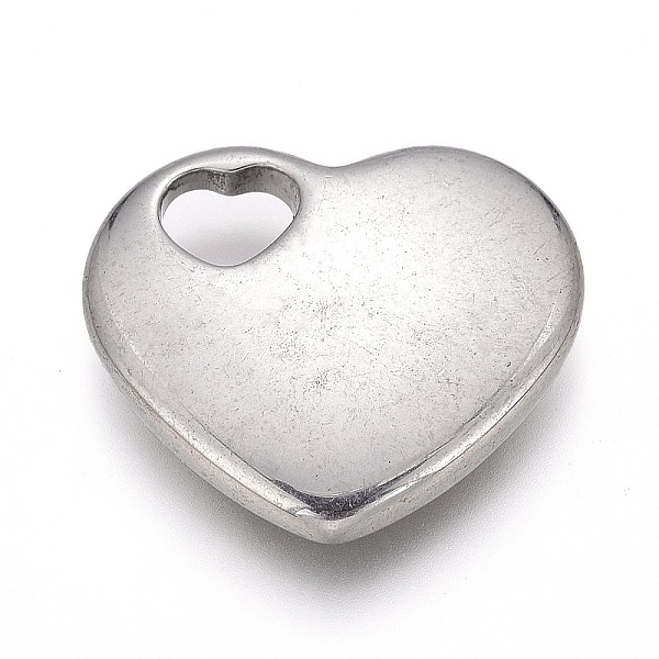 PandaHall 304 Stainless Steel Pendants, Heart, Stainless Steel Color, 18x20x3.5mm, Hole: 4.5x5mm 304 Stainless Steel Heart
PandaHall 304 Stainless Steel Pendants, Heart, Stainless Steel Color, 18x20x3.5mm, Hole: 4.5x5mm 304 Stainless Steel Heart