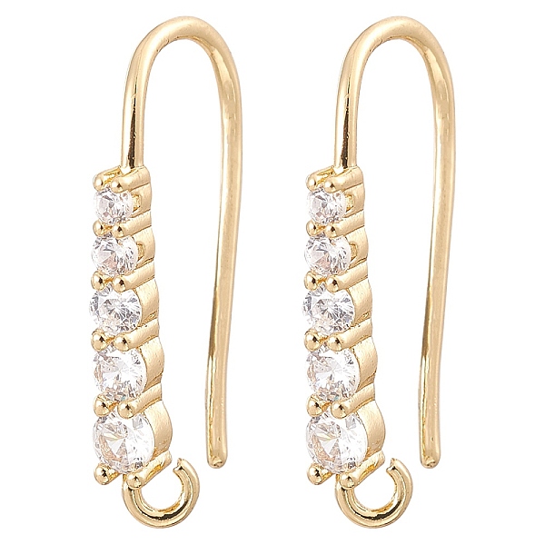 PandaHall Brass Micro Pave Clear Cubic Zirconia Earring Hooks, Ear Wire, with Horizontal Loops, Real 18K Gold Plated, 17x9x2.5mm, Hole...
PandaHall Brass Micro Pave Clear Cubic Zirconia Earring Hooks, Ear Wire, with Horizontal Loops, Real 18K Gold Plated, 17x9x2.5mm, Hole...