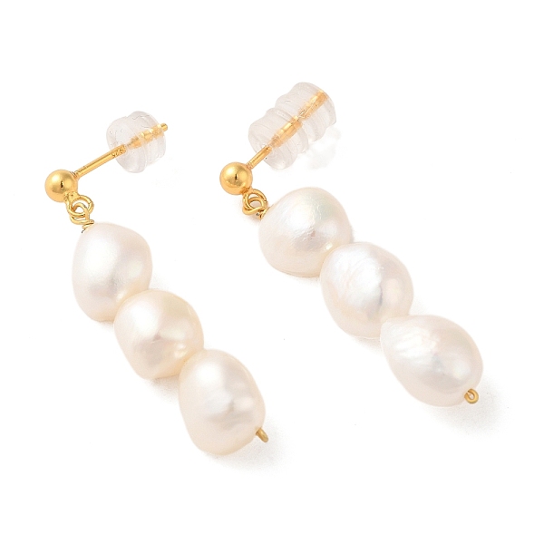 PandaHall Sterling Silver Dangle Earrings, with Natural Pearl, Jewely for Women, Oval, Real 18K Gold Plated, 46x8mm Sterling Silver Oval
PandaHall Sterling Silver Dangle Earrings, with Natural Pearl, Jewely for Women, Oval, Real 18K Gold Plated, 46x8mm Sterling Silver Oval
