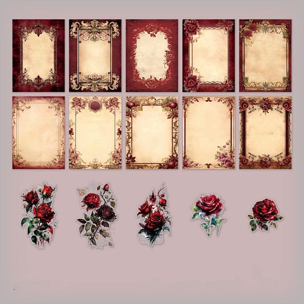 PandaHall Flower Scrapbook Paper Pads & PET Stickers Set, for DIY Album Scrapbook, Background Paper, Diary Decoration, Dark Red, 140x100mm...
PandaHall Flower Scrapbook Paper Pads & PET Stickers Set, for DIY Album Scrapbook, Background Paper, Diary Decoration, Dark Red, 140x100mm...