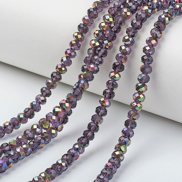 PandaHall Electroplate Transparent Glass Beads Strands, Half Rose Gold Plated, Faceted, Rondelle, Purple, 8x6mm, Hole: 1mm, about...
PandaHall Electroplate Transparent Glass Beads Strands, Half Rose Gold Plated, Faceted, Rondelle, Purple, 8x6mm, Hole: 1mm, about...