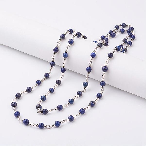 PandaHall Two Tiered Lapis Lazuli Beaded Necklaces, Double Layer Necklaces, with Iron Finding, Platinum, 47.2 inch(120cm) Lapis Lazuli
PandaHall Two Tiered Lapis Lazuli Beaded Necklaces, Double Layer Necklaces, with Iron Finding, Platinum, 47.2 inch(120cm) Lapis Lazuli