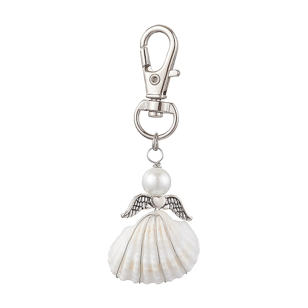 PandaHall Angel Alloy & Wire Wrapped Natural Shell Pendant Decorations, Swivel Clasps Charms for Bag Ornaments, Antique Silver & Platinum...
PandaHall Angel Alloy & Wire Wrapped Natural Shell Pendant Decorations, Swivel Clasps Charms for Bag Ornaments, Antique Silver & Platinum...