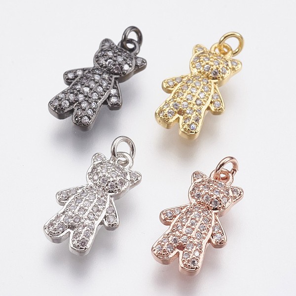 PandaHall Brass Micro Pave Cubic Zirconia Pendants, Bear, Mixed Color, 15x9x2.5mm, Hole: 1.4mm Brass+Cubic Zirconia Bear Multicolor
PandaHall Brass Micro Pave Cubic Zirconia Pendants, Bear, Mixed Color, 15x9x2.5mm, Hole: 1.4mm Brass+Cubic Zirconia Bear Multicolor