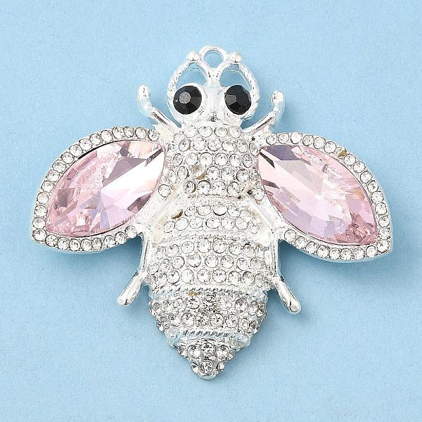 PandaHall Zinc Alloy Pendants, with Rhinestone, Bees, Light Peach, 40.5x42x9mm, Hole: 2mm Alloy+Rhinestone Bees Pink
PandaHall Zinc Alloy Pendants, with Rhinestone, Bees, Light Peach, 40.5x42x9mm, Hole: 2mm Alloy+Rhinestone Bees Pink
