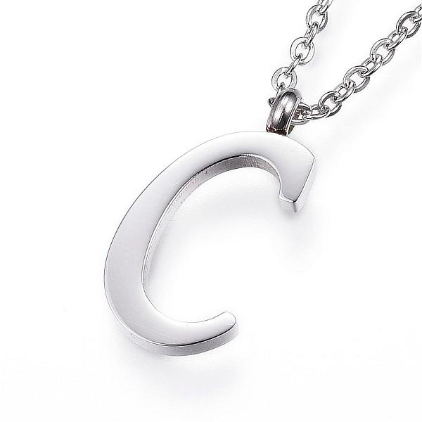 PandaHall 304 Stainless Steel Initial Pendant Necklaces, Letter C, with Cable Chains and Lobster Clasp, Stainless Steel Color, 18.11 inch...
PandaHall 304 Stainless Steel Initial Pendant Necklaces, Letter C, with Cable Chains and Lobster Clasp, Stainless Steel Color, 18.11 inch...