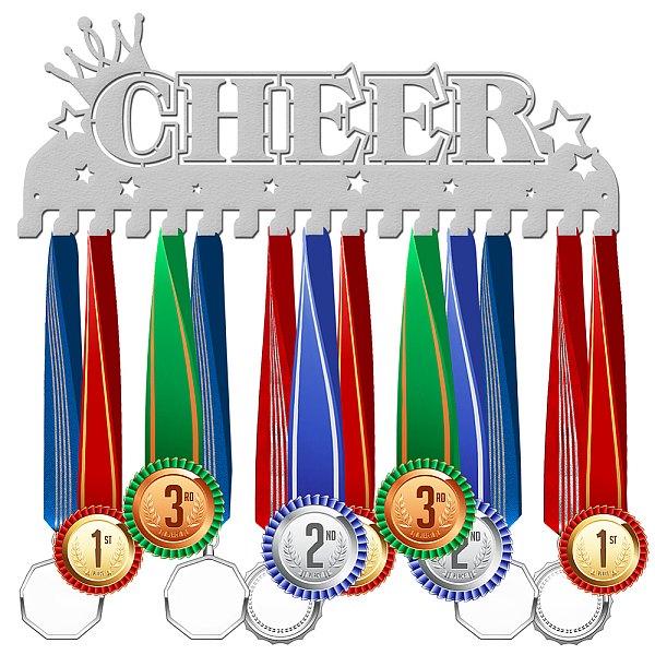 PandaHall Iron Medal Hanger Holder Display Wall Rack, 17 Hooks, with Screws, Cheerleader, Word, 150x400mm Iron Word
PandaHall Iron Medal Hanger Holder Display Wall Rack, 17 Hooks, with Screws, Cheerleader, Word, 150x400mm Iron Word
