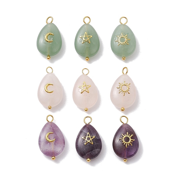 PandaHall 9Pcs 9 Styles Natural Green Aventurine & Rose Quartz & Amethyst Pendants, Teardrop Charms with Golden Plated Metal Moon & Sun &...
PandaHall 9Pcs 9 Styles Natural Green Aventurine & Rose Quartz & Amethyst Pendants, Teardrop Charms with Golden Plated Metal Moon & Sun &...