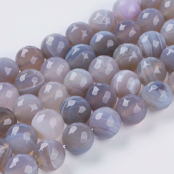 PandaHall Natural Striped Agate/Banded Agate Beads Strands, Faceted, Round, Gainsboro, 10mm, Hole: 1.2mm Banded Agate Round Gray
PandaHall Natural Striped Agate/Banded Agate Beads Strands, Faceted, Round, Gainsboro, 10mm, Hole: 1.2mm Banded Agate Round Gray