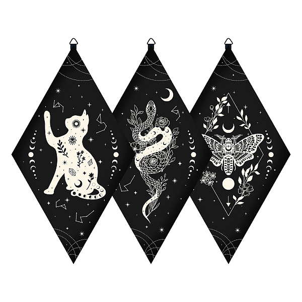 PandaHall CRASPIRE Wooden Wall Decorations Boho 3pcs Black Wooden Pendulum Board Cats Snakes Moths Wall Hanging Ornament Rhombus Wall Art...
PandaHall CRASPIRE Wooden Wall Decorations Boho 3pcs Black Wooden Pendulum Board Cats Snakes Moths Wall Hanging Ornament Rhombus Wall Art...