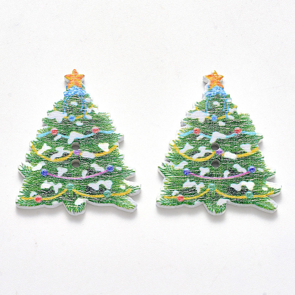 PandaHall 2-Hole Spray Painted Maple Wooden Buttons, Single-Sided Printed, for Christmas, Tree, Medium Sea Green, 38.5x30x2.5mm, Hole: 2mm...
PandaHall 2-Hole Spray Painted Maple Wooden Buttons, Single-Sided Printed, for Christmas, Tree, Medium Sea Green, 38.5x30x2.5mm, Hole: 2mm...
