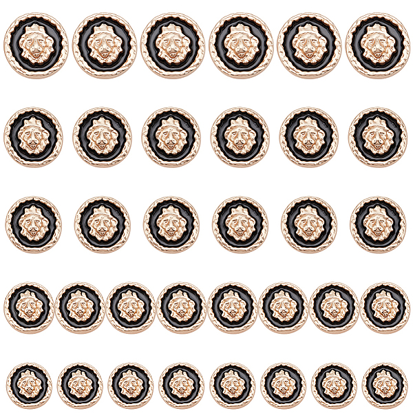 PandaHall Olycraft 34pcs 5 Style 1-Hole Alloy Enamel Shank Buttons, Flat Round with Lion Pattern, Matte Light Gold, 15~22.5x9~11mm, Hole..., Black
PandaHall Olycraft 34pcs 5 Style 1-Hole Alloy Enamel Shank Buttons, Flat Round with Lion Pattern, Matte Light Gold, 15~22.5x9~11mm, Hole..., Black
