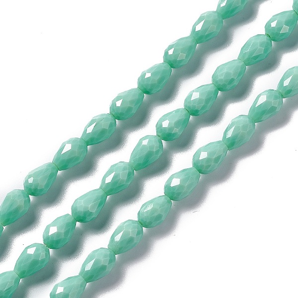 PandaHall Faceted Glass Beads Strands, Teardrop, Medium Aquamarine, 12x8~9mm, Hole: 1.2mm, about 57pcs/strand, 23.74''(60.3cm) Glass...
PandaHall Faceted Glass Beads Strands, Teardrop, Medium Aquamarine, 12x8~9mm, Hole: 1.2mm, about 57pcs/strand, 23.74''(60.3cm) Glass...