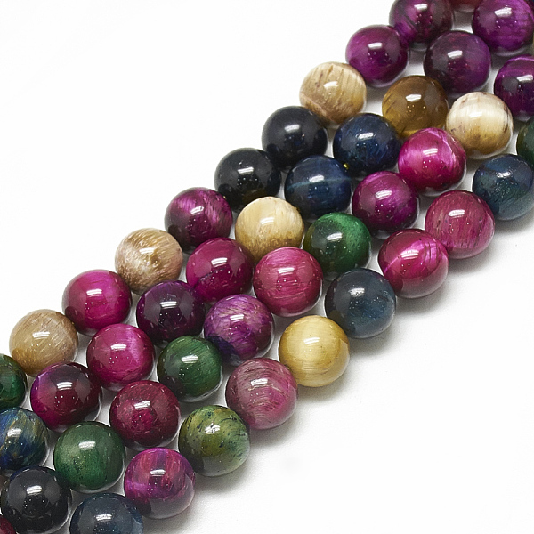 PandaHall Natural Tiger Eye Beads Strands, Dyed, Round, Mixed Color, 6mm, Hole: 1mm, about 62~63pcs/strand, 14.7~14.9 inch Tiger Eye Round..., Multicolor
PandaHall Natural Tiger Eye Beads Strands, Dyed, Round, Mixed Color, 6mm, Hole: 1mm, about 62~63pcs/strand, 14.7~14.9 inch Tiger Eye Round..., Multicolor