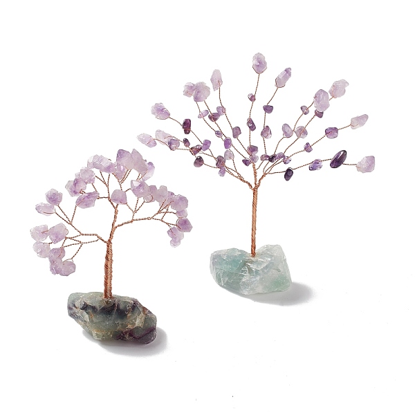 PandaHall Natural Amethyst Tree Display Decoration, Reiki Spiritual Energy Tree, Raw Fluorite Base Feng Shui Ornament for Wealth, Luck, Rose...
PandaHall Natural Amethyst Tree Display Decoration, Reiki Spiritual Energy Tree, Raw Fluorite Base Feng Shui Ornament for Wealth, Luck, Rose...
