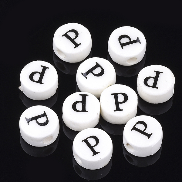 PandaHall Handmade Porcelain Beads, Horizontal Hole, Flat Round with Letter, White, Letter.P, 8~8.5x4.5mm, Hole: 2mm Porcelain Letter P...
PandaHall Handmade Porcelain Beads, Horizontal Hole, Flat Round with Letter, White, Letter.P, 8~8.5x4.5mm, Hole: 2mm Porcelain Letter P...