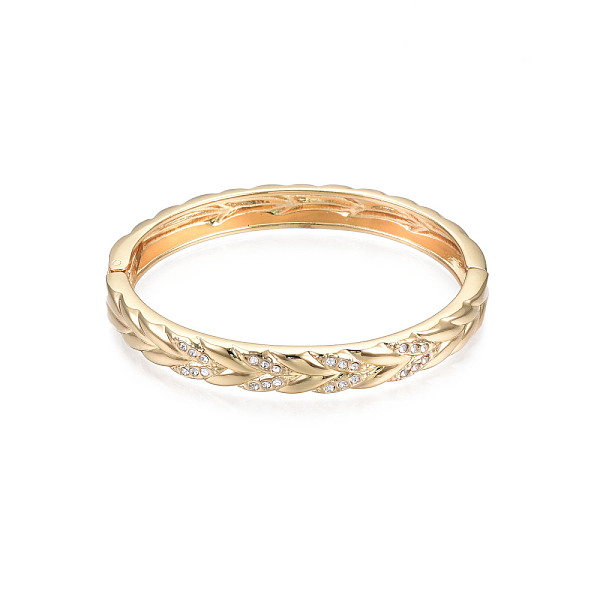 PandaHall Crystal Rhinestone Leaf Bangle, Brass Hinged Bangle for Women, Golden, Inner Diameter: 1-7/8x2-3/8 inch(4.9x6cm) Rhinestone
PandaHall Crystal Rhinestone Leaf Bangle, Brass Hinged Bangle for Women, Golden, Inner Diameter: 1-7/8x2-3/8 inch(4.9x6cm) Rhinestone