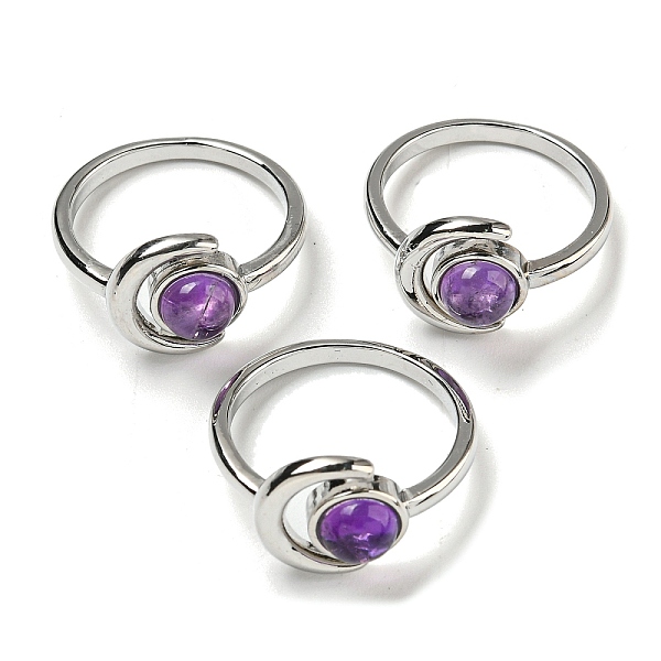 PandaHall Natural Amethyst Adjustable Rings, with Platinum Brass Findings, Long-Lasting Plated, Jewely for Women, Moon with Round, US Size 8...
PandaHall Natural Amethyst Adjustable Rings, with Platinum Brass Findings, Long-Lasting Plated, Jewely for Women, Moon with Round, US Size 8...