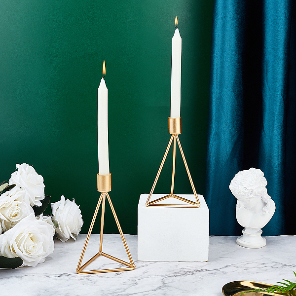 PandaHall Iron Candle Holder, Perfect Home Party Decoration, Triangle, Golden, 2.2x16.5x9.5cm Iron Gold
PandaHall Iron Candle Holder, Perfect Home Party Decoration, Triangle, Golden, 2.2x16.5x9.5cm Iron Gold