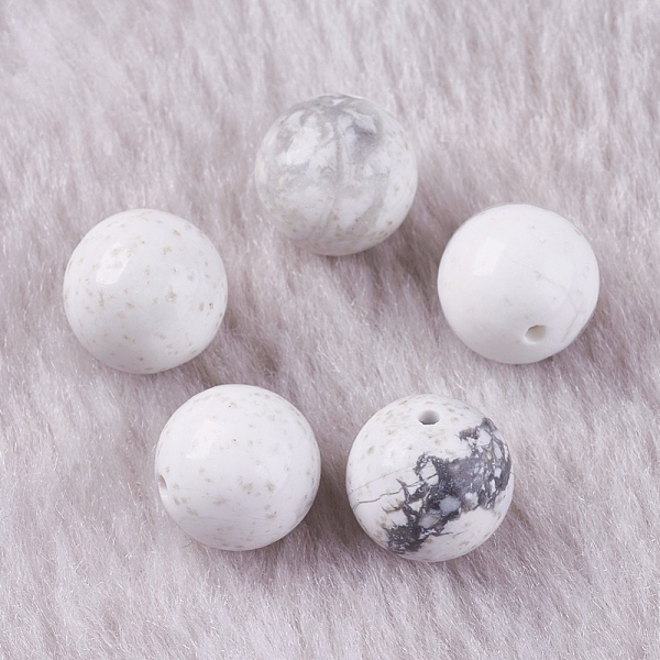 PandaHall Natural Howlite Beads, Half Drilled, Round, 10mm, Hole: 1.2mm Howlite Round
PandaHall Natural Howlite Beads, Half Drilled, Round, 10mm, Hole: 1.2mm Howlite Round