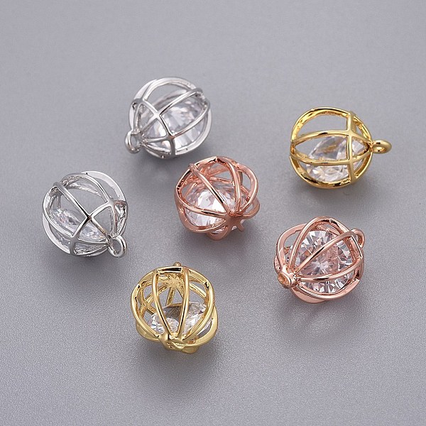 PandaHall Brass Charms, with Floating Glass Beads Inside, Hollow, Round, Mixed Color, 12x10mm, Hole: 1.2mm Brass+Glass Round
PandaHall Brass Charms, with Floating Glass Beads Inside, Hollow, Round, Mixed Color, 12x10mm, Hole: 1.2mm Brass+Glass Round