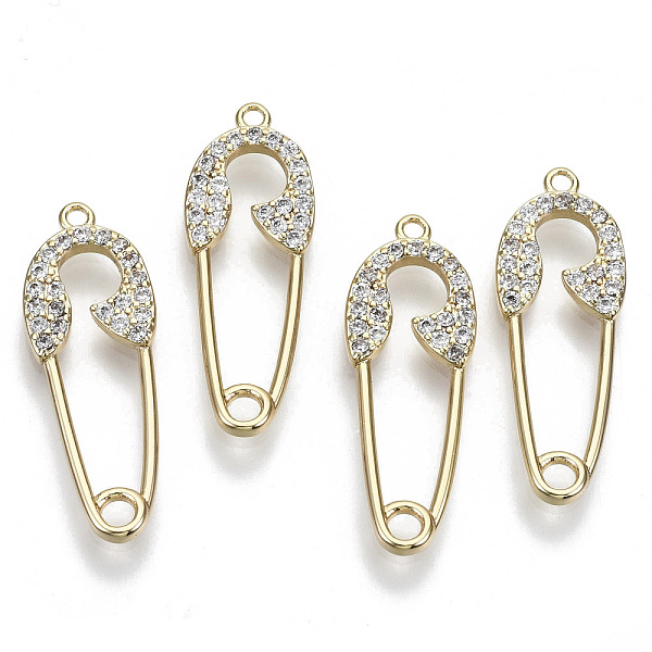 PandaHall Brass Micro Pave Cubic Zirconia Pendants, Nickel Free, Real 18k Gold Plated, Pin, Clear, 27.5x10x2mm, Hole: 1.4mm Brass+Cubic...
PandaHall Brass Micro Pave Cubic Zirconia Pendants, Nickel Free, Real 18k Gold Plated, Pin, Clear, 27.5x10x2mm, Hole: 1.4mm Brass+Cubic...