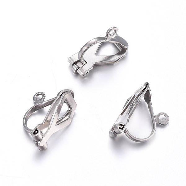 PandaHall 304 Stainless Steel Clip-on Earring Findings, Stainless Steel Color, 12x6x8.5mm, Hole: 1mm 304 Stainless Steel
PandaHall 304 Stainless Steel Clip-on Earring Findings, Stainless Steel Color, 12x6x8.5mm, Hole: 1mm 304 Stainless Steel