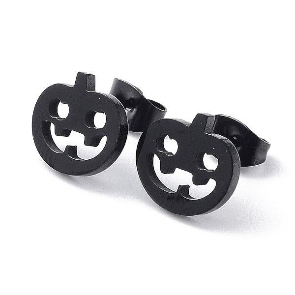 PandaHall 304 Stainless Steel Stud Earrings for Halloween, Punpkin, Electrophoresis Black, 10x11mm 304 Stainless Steel Pumpkin
PandaHall 304 Stainless Steel Stud Earrings for Halloween, Punpkin, Electrophoresis Black, 10x11mm 304 Stainless Steel Pumpkin