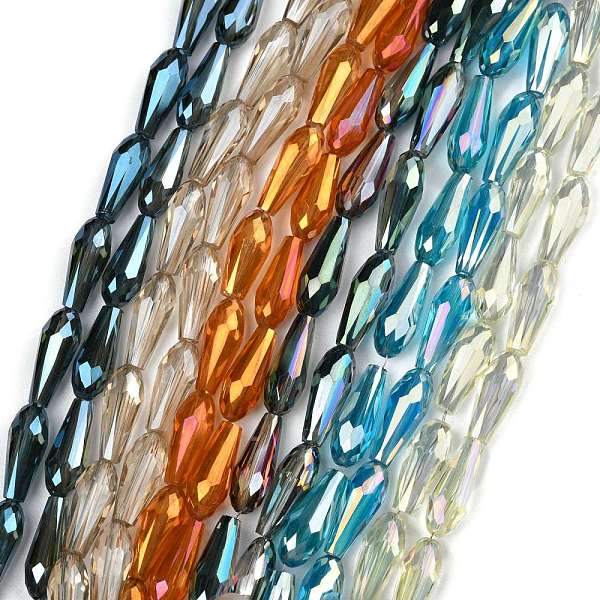 PandaHall Electroplate Glass Beads Strands, Half Plated, Faceted, Teardrop, Rainbow Plated, 15x6mm, Hole: 1mm, about 50pcs/strand, 28.3 inch...
PandaHall Electroplate Glass Beads Strands, Half Plated, Faceted, Teardrop, Rainbow Plated, 15x6mm, Hole: 1mm, about 50pcs/strand, 28.3 inch...